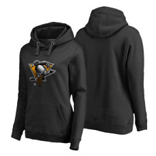 Women's Pittsburgh Penguins Midnight Mascot Primary Hoodie Black