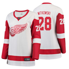 Women's Detroit Red Wings #28 Luke Witkowski Fanatics Branded Breakaway White Away jersey