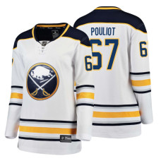 Women's Buffalo Sabres #67 Benoit Pouliot 2018 Fanatics Breakaway White Away jersey