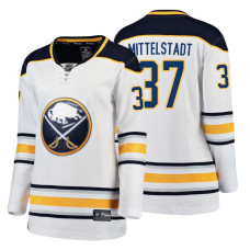 Women's Buffalo Sabres #37 Casey Mittelstadt 2018 Fanatics Breakaway White Away jersey