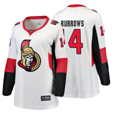 Women's Ottawa Senators #14 Alexandre Burrows Alternate Breakaway White Away Fanatics Branded jersey