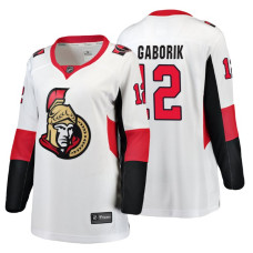 Women's Ottawa Senators #12 Marian Gaborik Alternate Breakaway White Away Fanatics Branded jersey