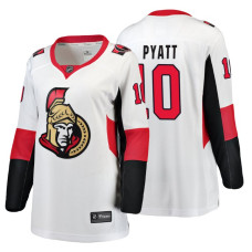 Women's Ottawa Senators #10 Tom Pyatt Alternate Breakaway White Away Fanatics Branded jersey