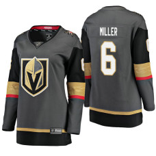 Women's Vegas Golden Knights Colin Miller Breakaway Jersey Gray With 2023 Stanley Cup Patch