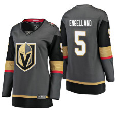 Women's Vegas Golden Knights Deryk Engelland Breakaway Jersey Gray With 2023 Stanley Cup Patch