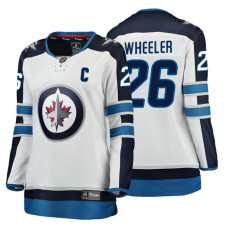 Women's Winnipeg Jets #26 Blake Wheeler Fanatics Branded Breakaway White Away jersey