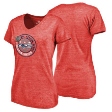 Women's 2018 Stadium Series Washington Capitals Red Vintage V-neck T-shirt