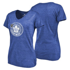 Women's 2018 Stadium Series Toronto Maple Leafs Royal Vintage V-neck T-shirt