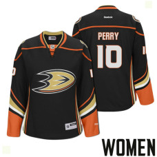 Women's Anaheim Ducks #10 Corey Perry Black 2017 Stanley Cup Playoffs Participant Jersey