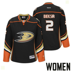 Women's Anaheim Ducks #2 Kevin Bieksa Black 2017 Stanley Cup Playoffs Participant Jersey