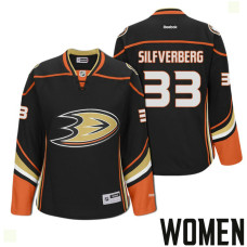 Women's Anaheim Ducks #33 Jakob Silfverberg Black 2017 Stanley Cup Playoffs Participant Jersey