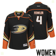 Women's Anaheim Ducks #4 Cam Fowler Black 2017 Stanley Cup Playoffs Participant Jersey