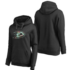 Women's Anaheim Ducks Black Fanatics Branded Lovely Pullover Hoodie