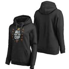 Women's Black Stanley Cup Playoffs Pullover Hoodie Anaheim Ducks