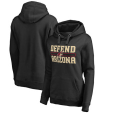 Women's Arizona Coyotes Black Defend City Hometown Pullover Hoodie