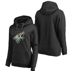 Women's Arizona Coyotes Black Fanatics Branded Lovely Pullover Hoodie