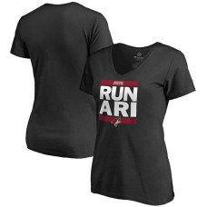 Women's Arizona Coyotes Black RUN-CTY V-Neck T-shirt