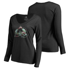 Women's Colorado Avalanche Fanatics Branded Long Sleeve V-Neck T-shirt Black