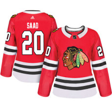 Women's Chicago Blackhawks #20 Brandon Saad Red Adizero Player Home Jersey