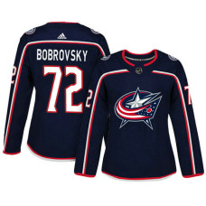 Women's Columbus Blue Jackets #72 Sergei Bobrovsky Navy Adizero Player Home Jersey