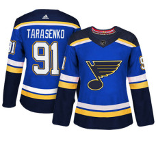 Women's St. Louis Blues #91 Vladimir Tarasenko Blue Adizero Player Home Jersey