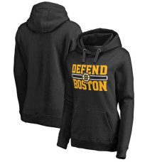 Women's Boston Bruins Black Defend City Hometown Pullover Hoodie