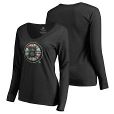 Women's Boston Bruins Fanatics Branded Long Sleeve V-Neck T-shirt Black