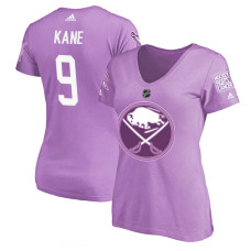 Women's Buffalo Sabres Purple Evander Kane #9 Hockey Fights Cancer T-shirt