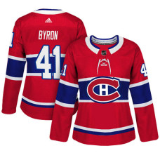 Women's Montreal Canadiens #41 Paul Byron Red Adizero Player Home Jersey