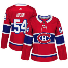 Women's Montreal Canadiens #54 Charles Hudon Red Adizero Player Home Jersey