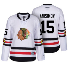 Women's Chicago Blackhawks #15 Artem Anisimov White Premier Jersey