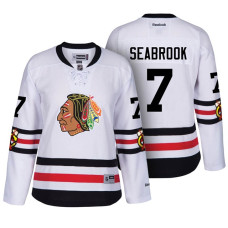 Women's Chicago Blackhawks #7 Brent Seabrook White Premier Jersey