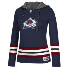 Women's Colorado Avalanche Navy Jersey Pullover Hoodie