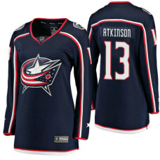 Women's #13 Cam Atkinson Navy Breakaway Player Jersey Columbus Blue Jackets