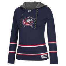 Women's Columbus Blue Jackets Navy Jersey Pullover Hoodie