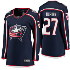 Women's #27 Ryan Murray Navy Breakaway Player Jersey Columbus Blue Jackets