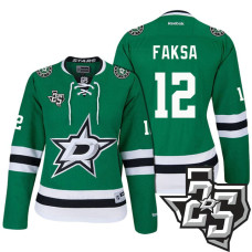 Women's Dallas Stars #12 Radek Faksa Green 1995-2017 25th Anniversary Home Jersey