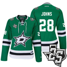 Women's Dallas Stars #28 Stephen Johns Green 1995-2017 25th Anniversary Home Jersey