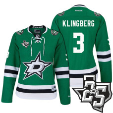 Women's Dallas Stars #3 John Klingberg Green 1995-2017 25th Anniversary Home Jersey