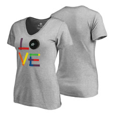 Women's Dallas Stars Heather Gray Hockey Is For Everyone Love Square Short Sleeve T-shirt