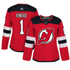 Women's New Jersey Devils #1 Keith Kinkaid Red Adizero Player Home Jersey