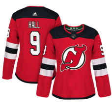 Women's New Jersey Devils #9 Taylor Hall Red Adizero Player Home Jersey