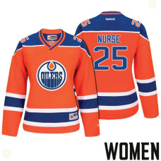 Women's Edmonton Oilers #25 Darnell Nurse Orange 2017 Stanley Cup Playoffs Participant Jersey