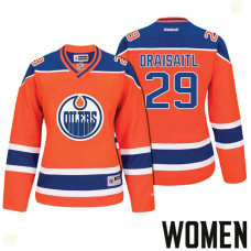 Women's Edmonton Oilers #29 Leon Draisaitl Orange 2017 Stanley Cup Playoffs Participant Jersey