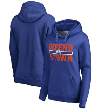 Women's Edmonton Oilers Royal Defend City Hometown Pullover Hoodie