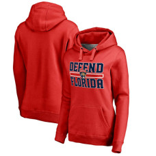 Women's Florida Panthers Red Defend City Hometown Pullover Hoodie