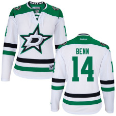 Women's Stars #14 Jamie Benn White Premier Away Jersey