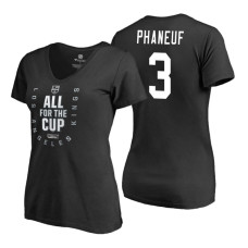 Women's Los Angeles Kings #3 Dion Phaneuf 2018 Stanley Cup Playoffs Black T-Shirt