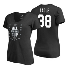 Women's Los Angeles Kings #38 Paul LaDue 2018 Stanley Cup Playoffs Black T-Shirt