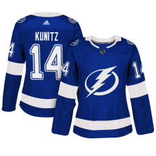 Women's Tampa Bay Lightning #14 Chris Kunitz Blue Adizero Player Home Jersey 2022 Stanley Cup Finals Patch